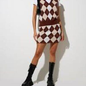 Motel Rocks Printed Knit Skirt